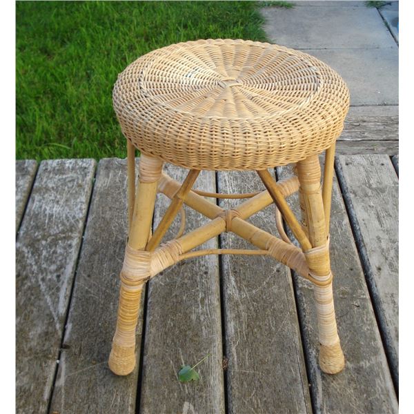 Vintage Wicker Stool