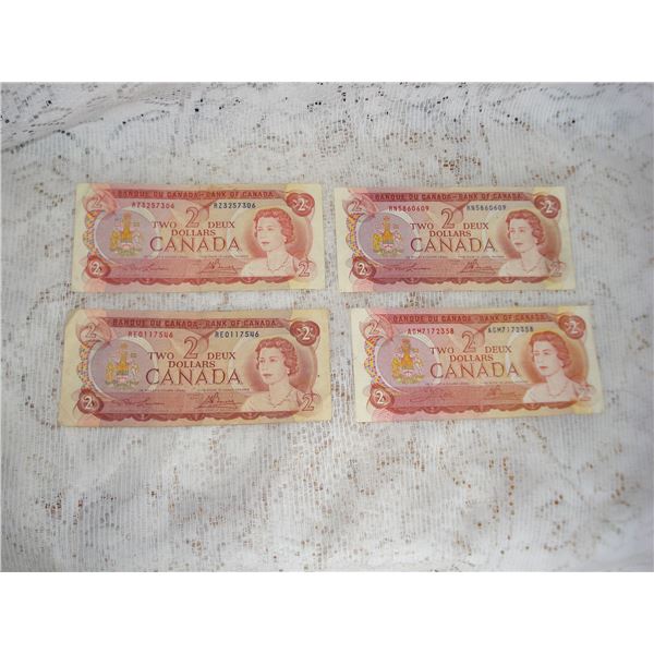 4 $2.00 Bills Circulated