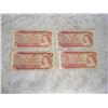 Image 1 : 4 $2.00 Bills Circulated