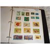 Image 4 : Binder of 20 Pages Of Stamps Arranged By Theme  Military, Sports, Music, Christmas, Animals, Flowers