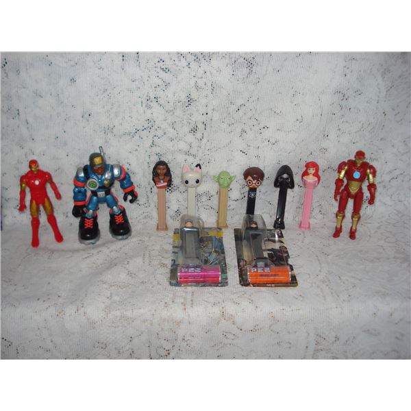 Pez And Action Figures