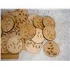 Image 2 : Huge Lot Wood Coasters  Leaves on One Side  Back Undecorated