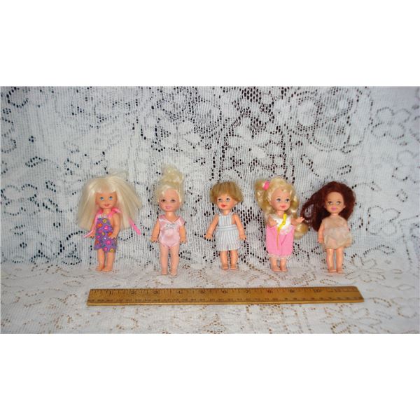 1990's Barbie Series  3 Kelly  1 Barbie Brother  1 Chelsea
