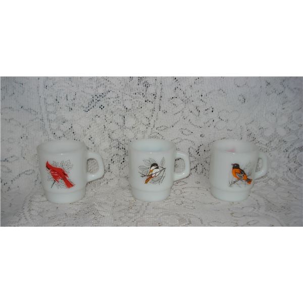 3 Fireking/Anchor Hocking Mugs