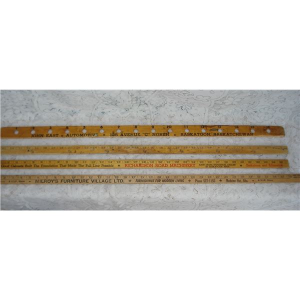4 Old Measuring Sticks