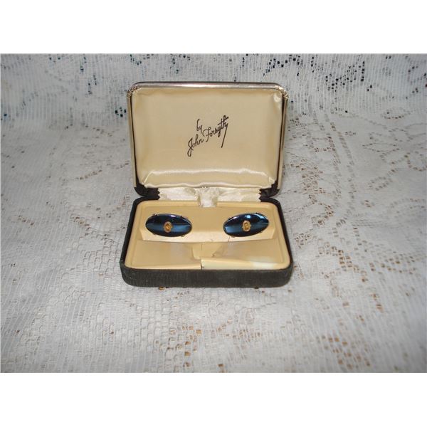 Pair John Forsyth Cufflinks In Original Box  No Tie Pin
