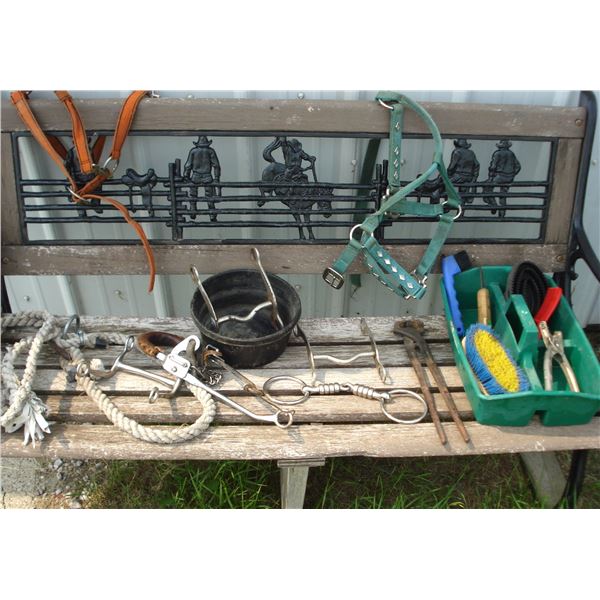 Horse Related Items  Halters Brushes Bits etc  Not Bench