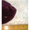 Image 2 : Vintage Velvet Plumb Coloured Evening Purse  Good Vintage Condition  Small Hold in Fold  See Pic