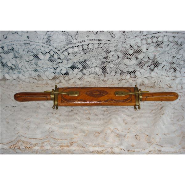 Elaborate Wood Carving Set With Brass Fittings