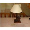 Image 1 : Wood Bear Lamp  Shade Has Some Staining