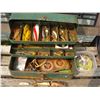 Image 2 : Vintage Tackle Box With Old and Modern Lures etc
