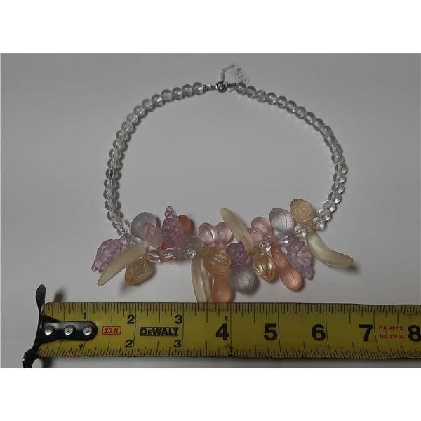 Lucite fruit basket necklace, 1980’s