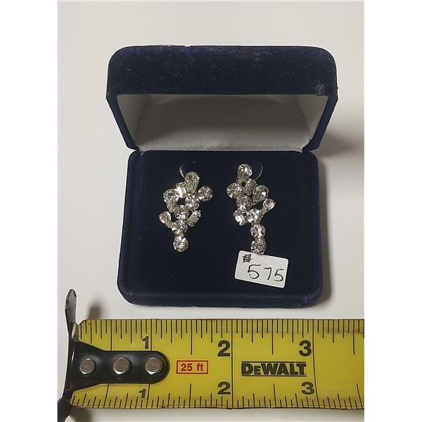 JayFlex rhinestone and sterling earrings