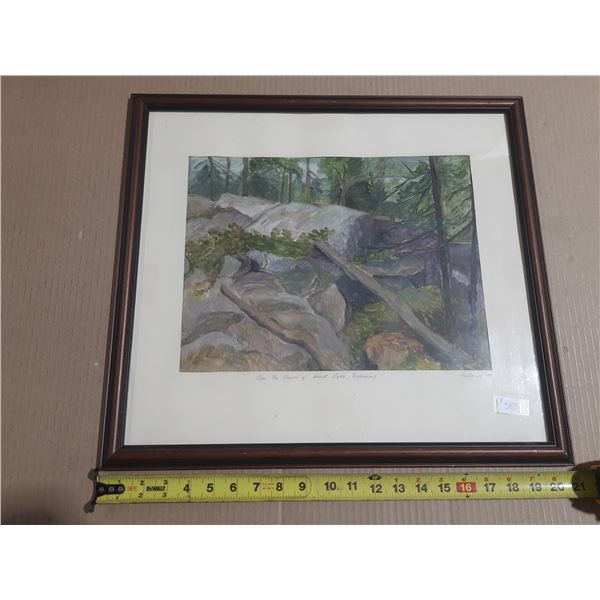 Original watercolor, On the Shores of Black Lake by Fullard, 1980