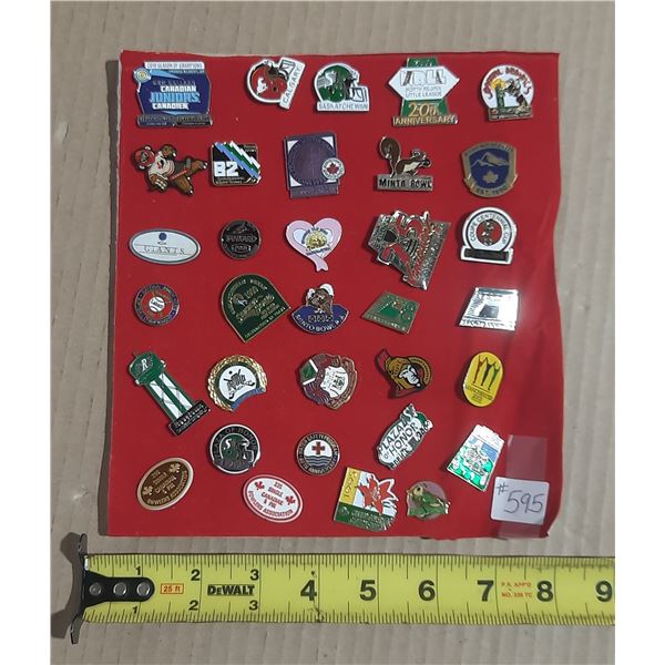 Lot of assorted sports related lapel pins