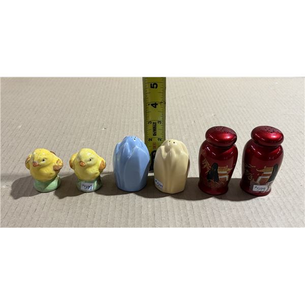 Lot of salt and pepper shakers