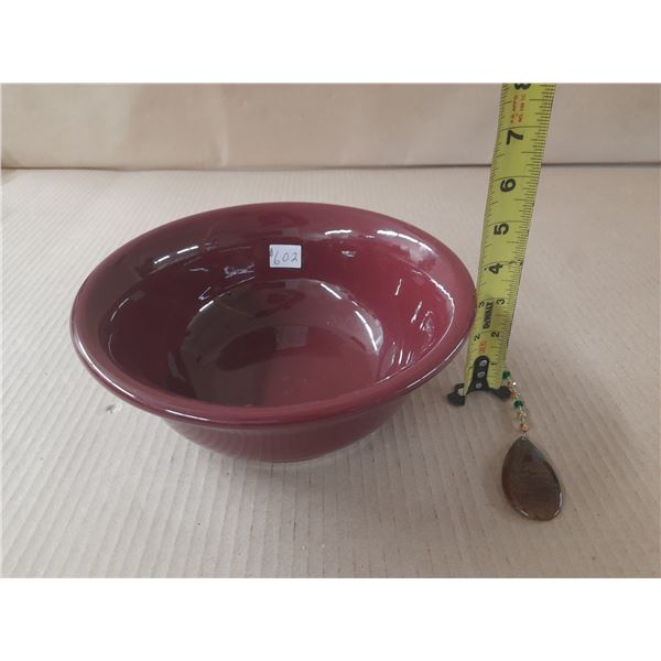 Fiesta bowl, maroon, 9 1/4 ‘‘