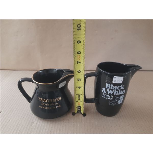 Scotch whiskey advertising pitchers (2)