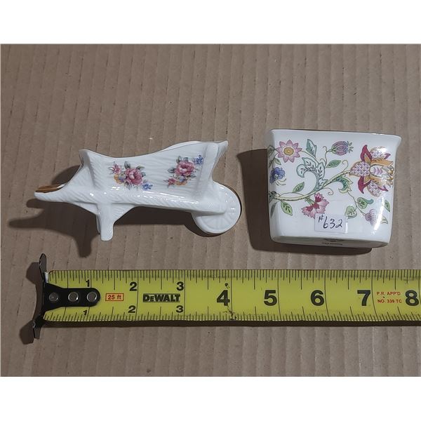 Bone china card holders, Countess/Minton, Made in England