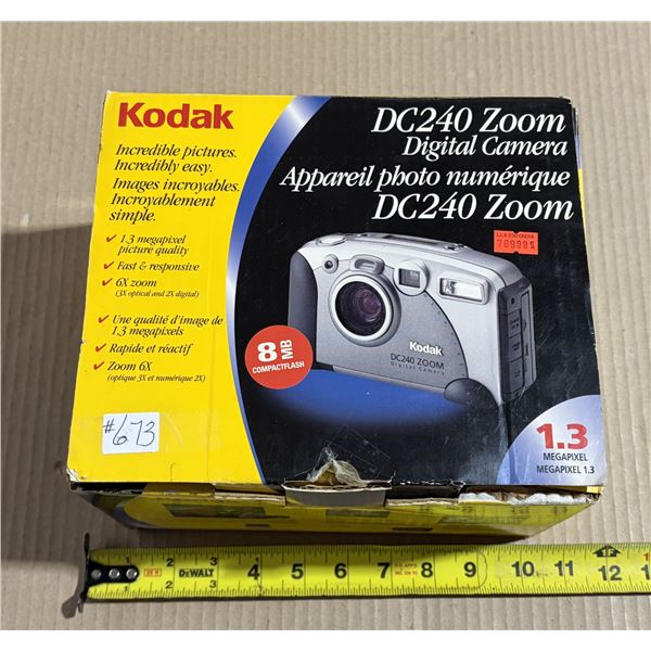 DC240 Zoom Digital Camera, manual, battery charger, cords