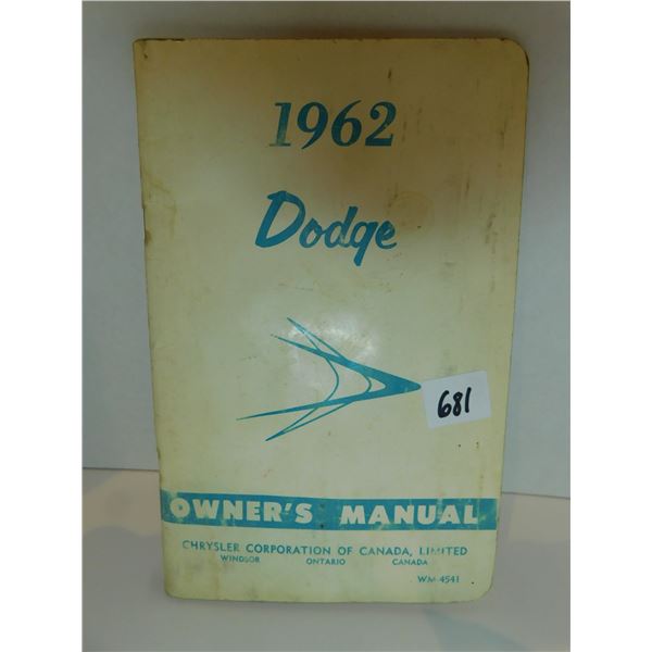 1962 DODGE OWNERS’ MANUAL