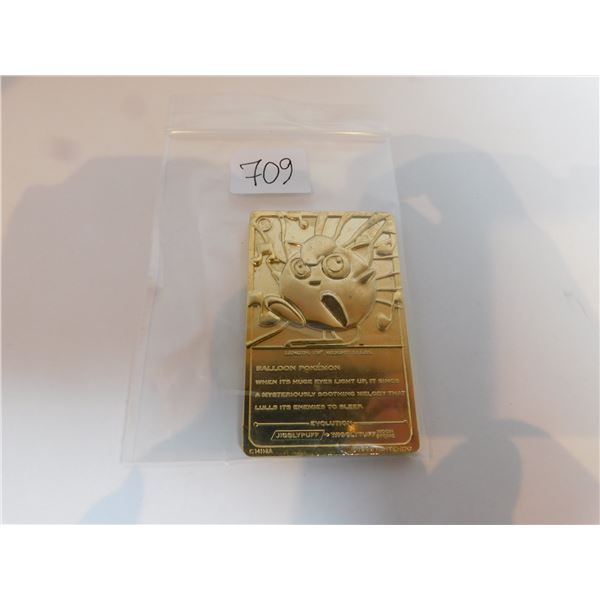 GOLD PLATED POKEMON JIGGLYPUFF