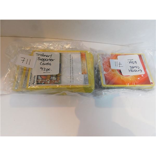 POKEMON ENERGY AND TRAINER SUPPORT CARDS