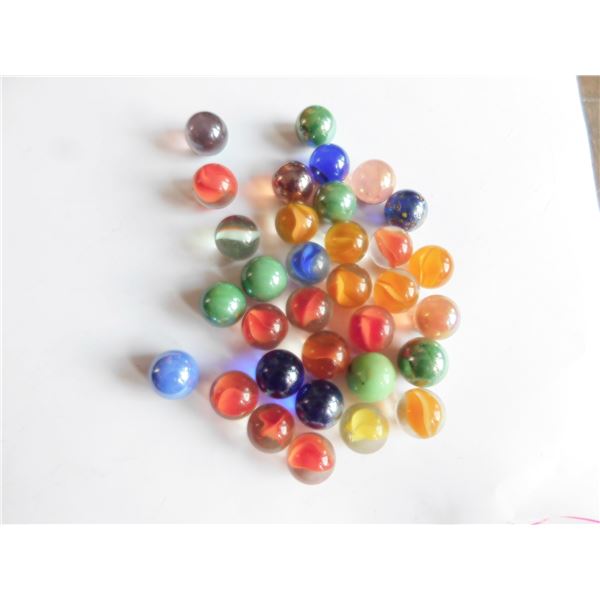 VINTAGE MARBLES, SOME COBALT BLUE
