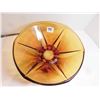 Image 2 : ART DECO AMBER GLASS FOOTED BOWL