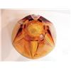 Image 4 : ART DECO AMBER GLASS FOOTED BOWL