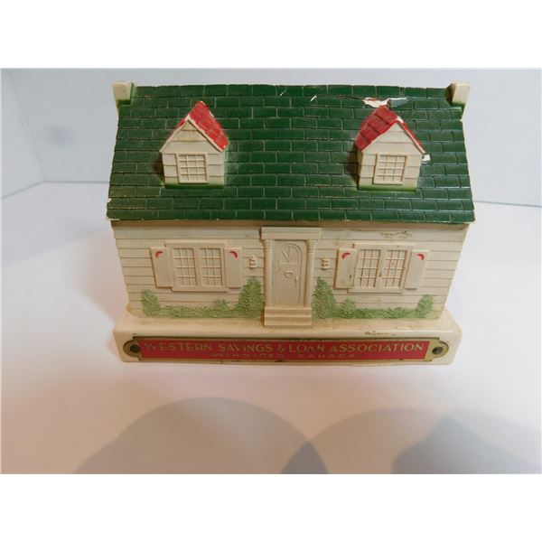 WESTERN SAVINGS AND LOAN COIN BANK, NO KEY