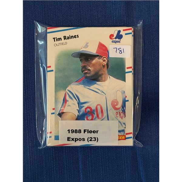 1988 Fleer Baseball Montreal Expos Team Set