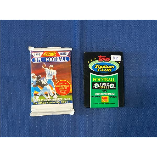 2 Unopened Football Card Packs