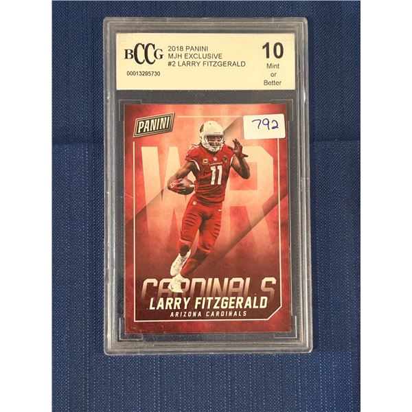 Larry Fitzgerald - Panini Football Card - Graded Mint or Better