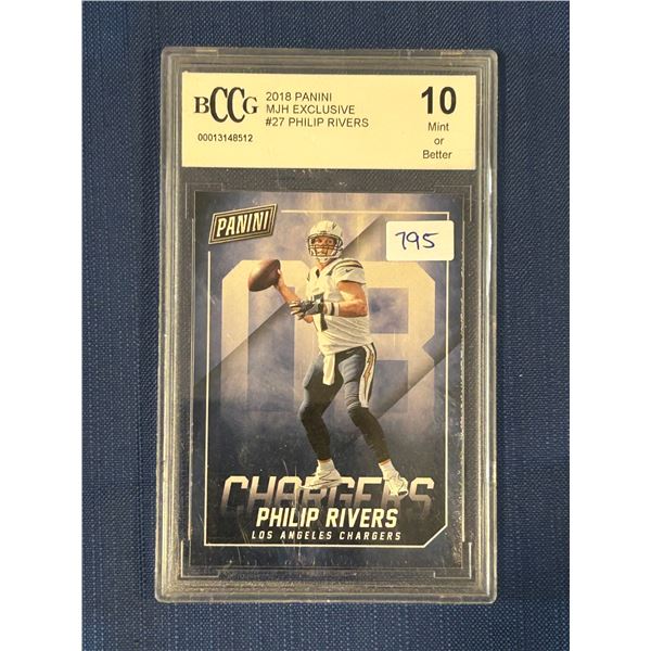 Philip Rivers - Panini Football Card - Graded Mint or Better