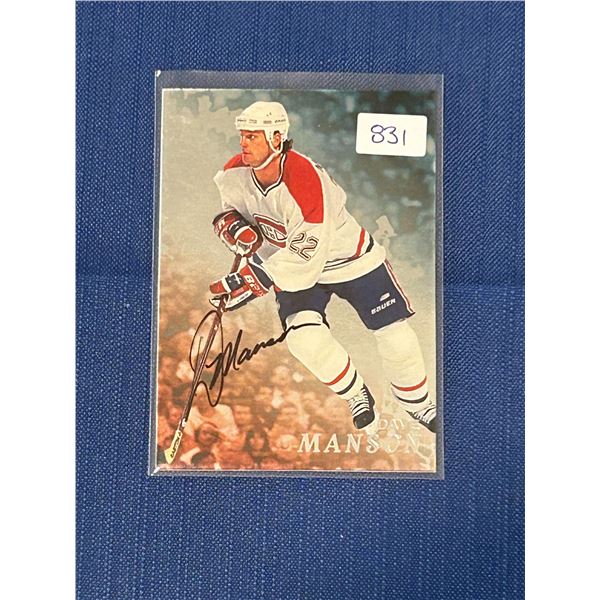 Dave Manson - Aiutographed Hockey Card