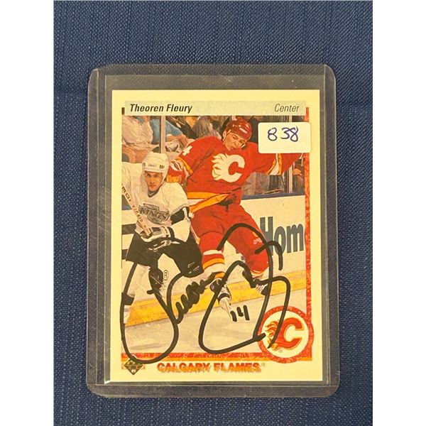 Theo Fleury - Autographed Hockey Card
