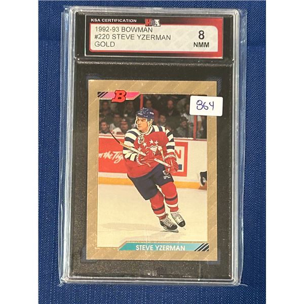 1992-93 Bowman Gold - Steve Yzerman - Graded Near Mint / Mint