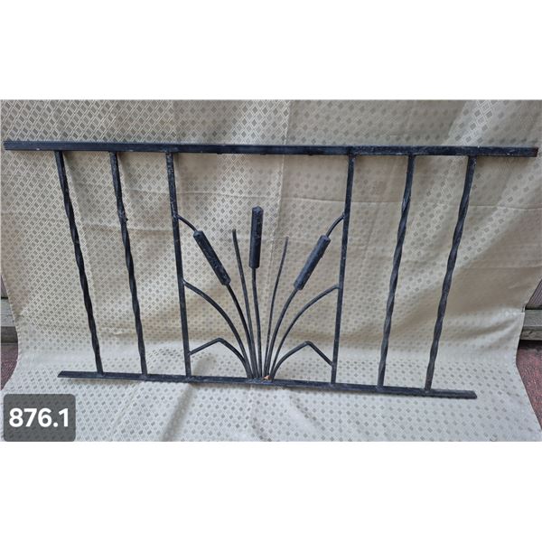 Hand-made ornamental iron - Cat tail decor, approx. 26x46 inches