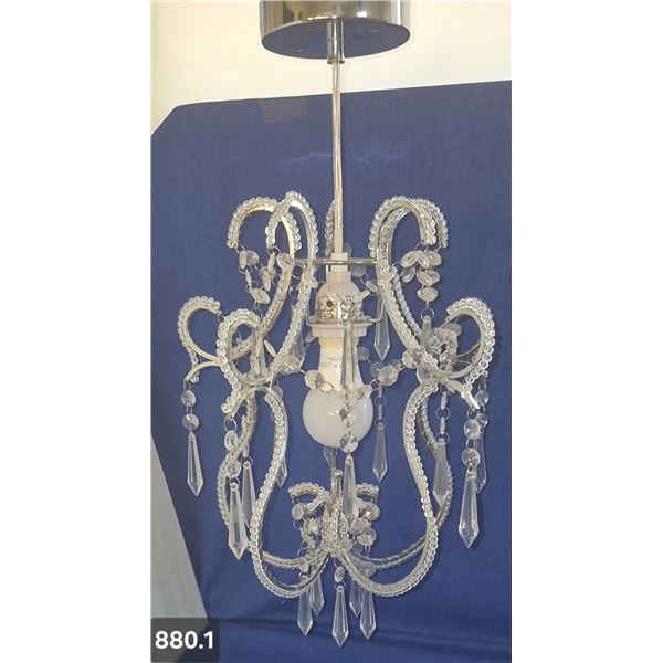 MCM lucite chandelier light fixture