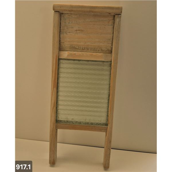 Small miniature antique scrub board