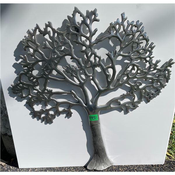 Cast Metal Silver Coloured Tree of Life Wall Art