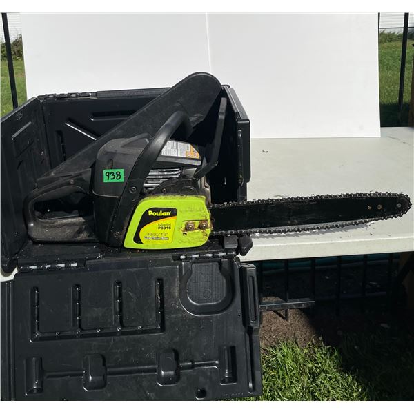 Poulan 16” Chain Saw w/ Case – Working