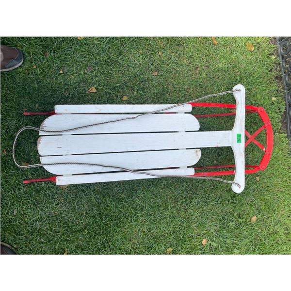 Vintage Classic Wooden Snow Sled, 43.5” Long
