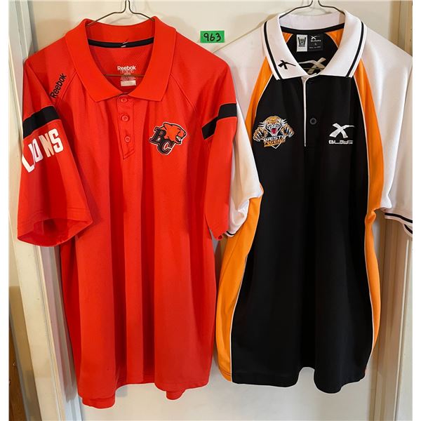 (2) Men’s XL Polo Shirts – BC Lions (Reebok) & Wests Tigers (Blades)
