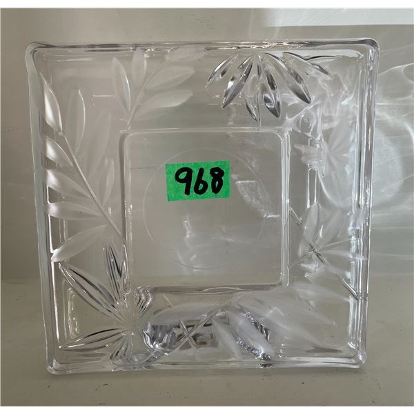 Mikasa Island Breeze Crystal Picture Frame, No Chips.  8”x 8” Frame holds 4[x=#822