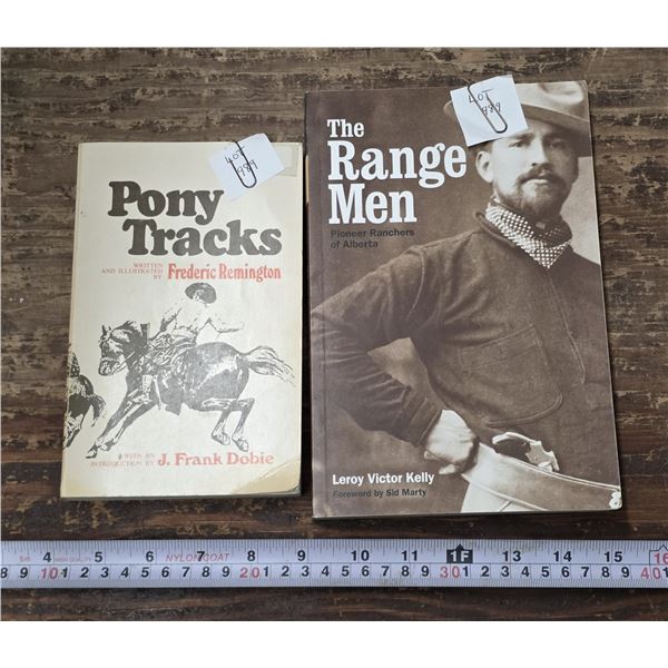 (2) Book Lot - “Pony Tracks” & “The Range Men” Pioneer Ranchers 