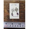 Image 1 : .925 Sterling Silver Earrings w/ Purple Stones