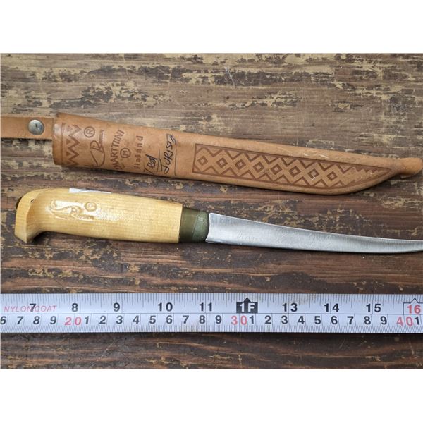 J. Marttiini Finland Filet Knife w/ Leather Sheath