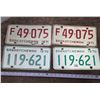 Image 1 : (4) 1970 & 1971 Sask Licence Plates (2 Matching Sets)